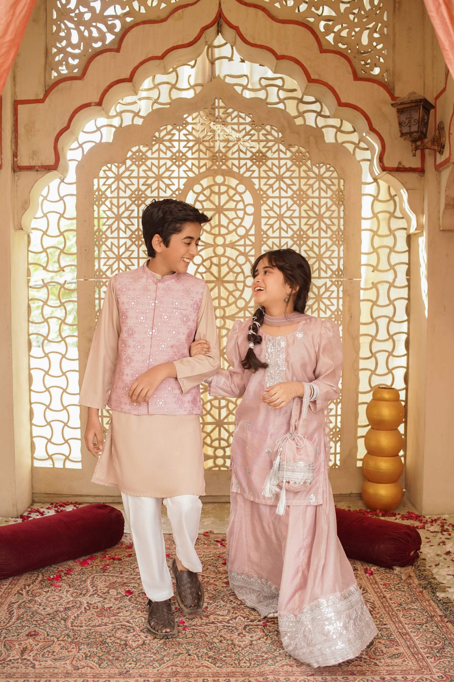 Pink waistcoat set (PJWEID25)