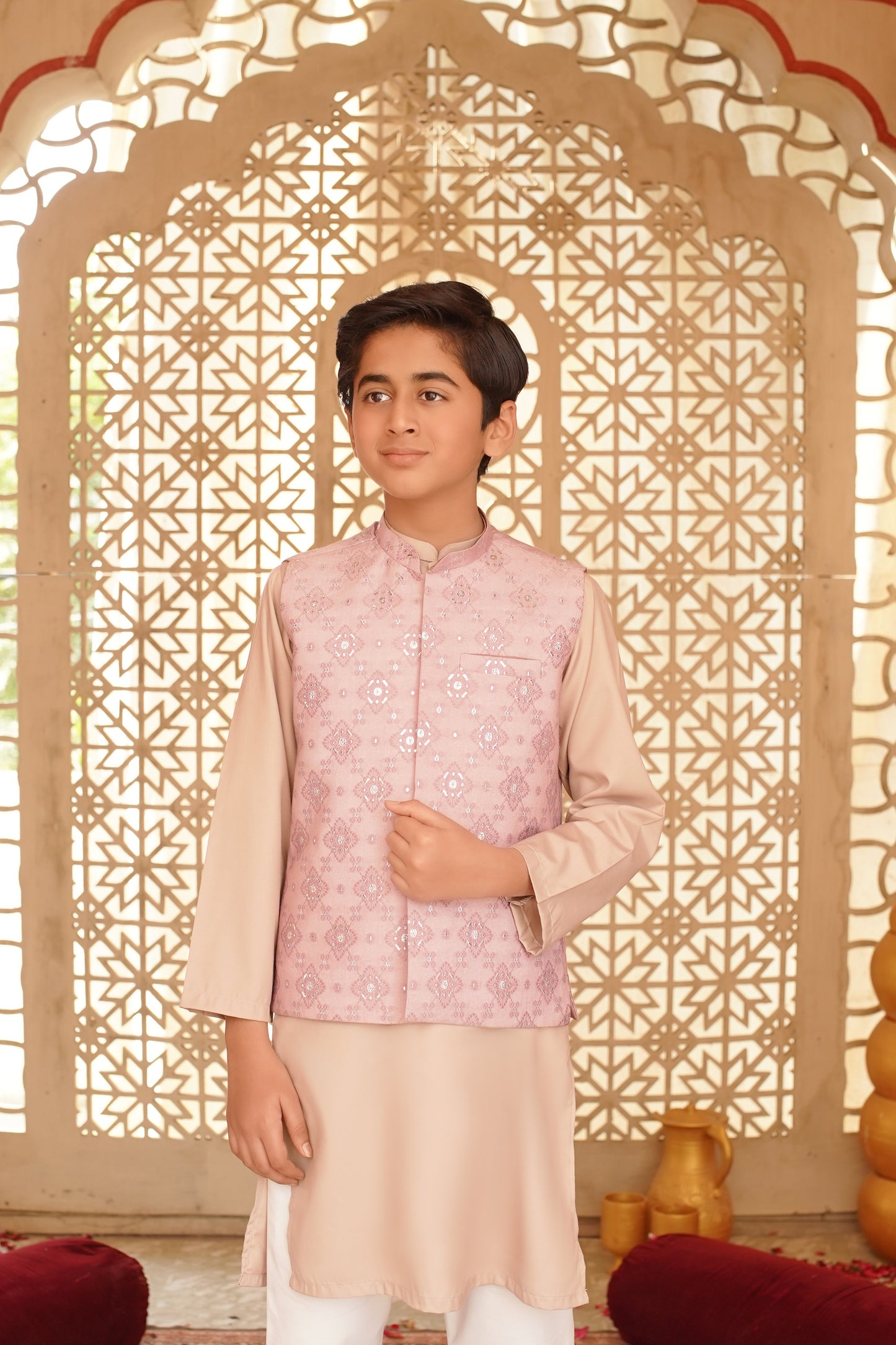 Pink waistcoat set (PJWEID25)