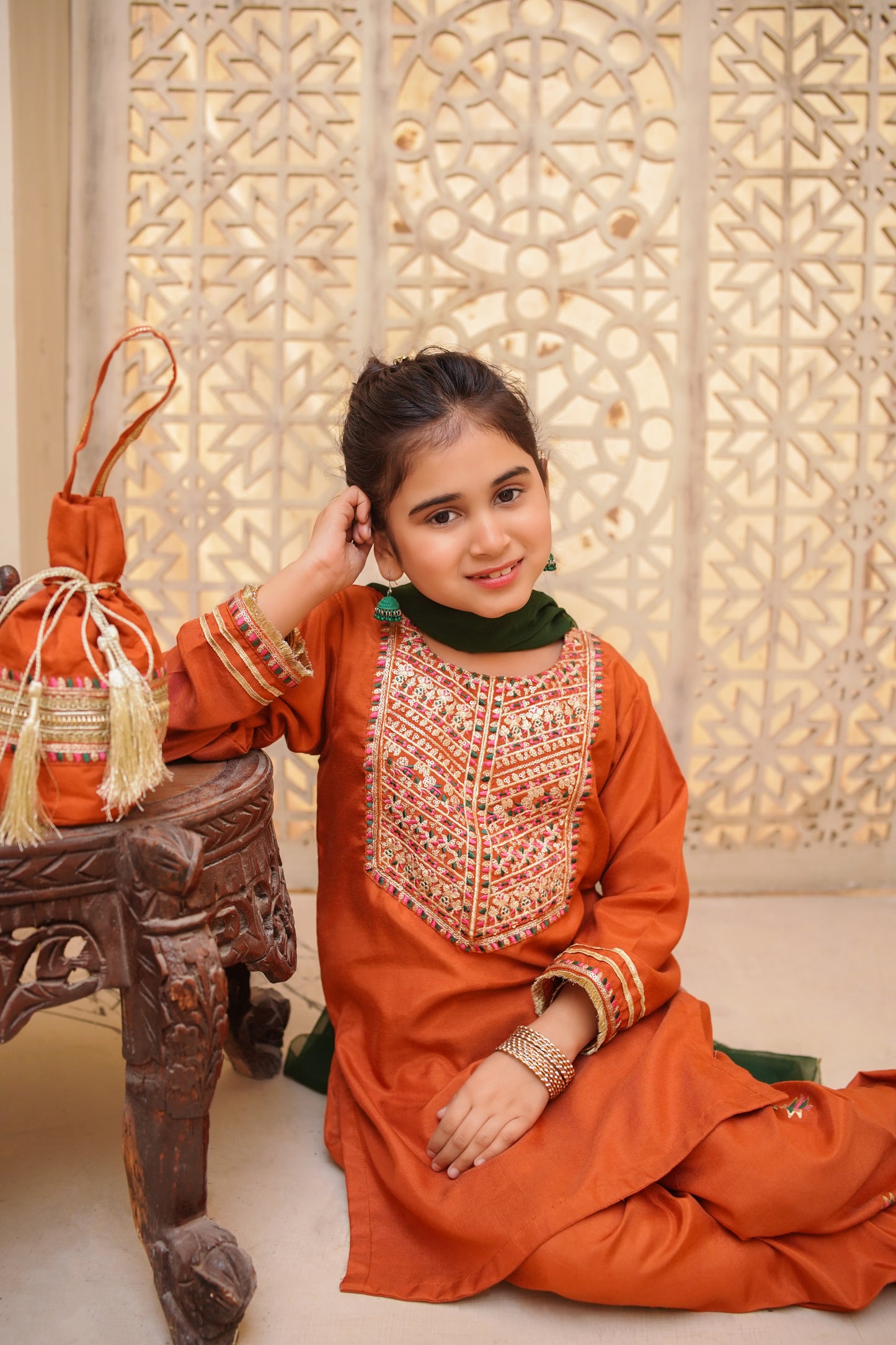 Rust Shalwar Kameez