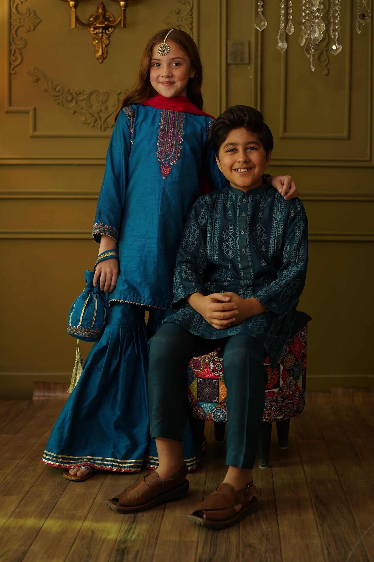 Teal Kurta set (TEKEID26)