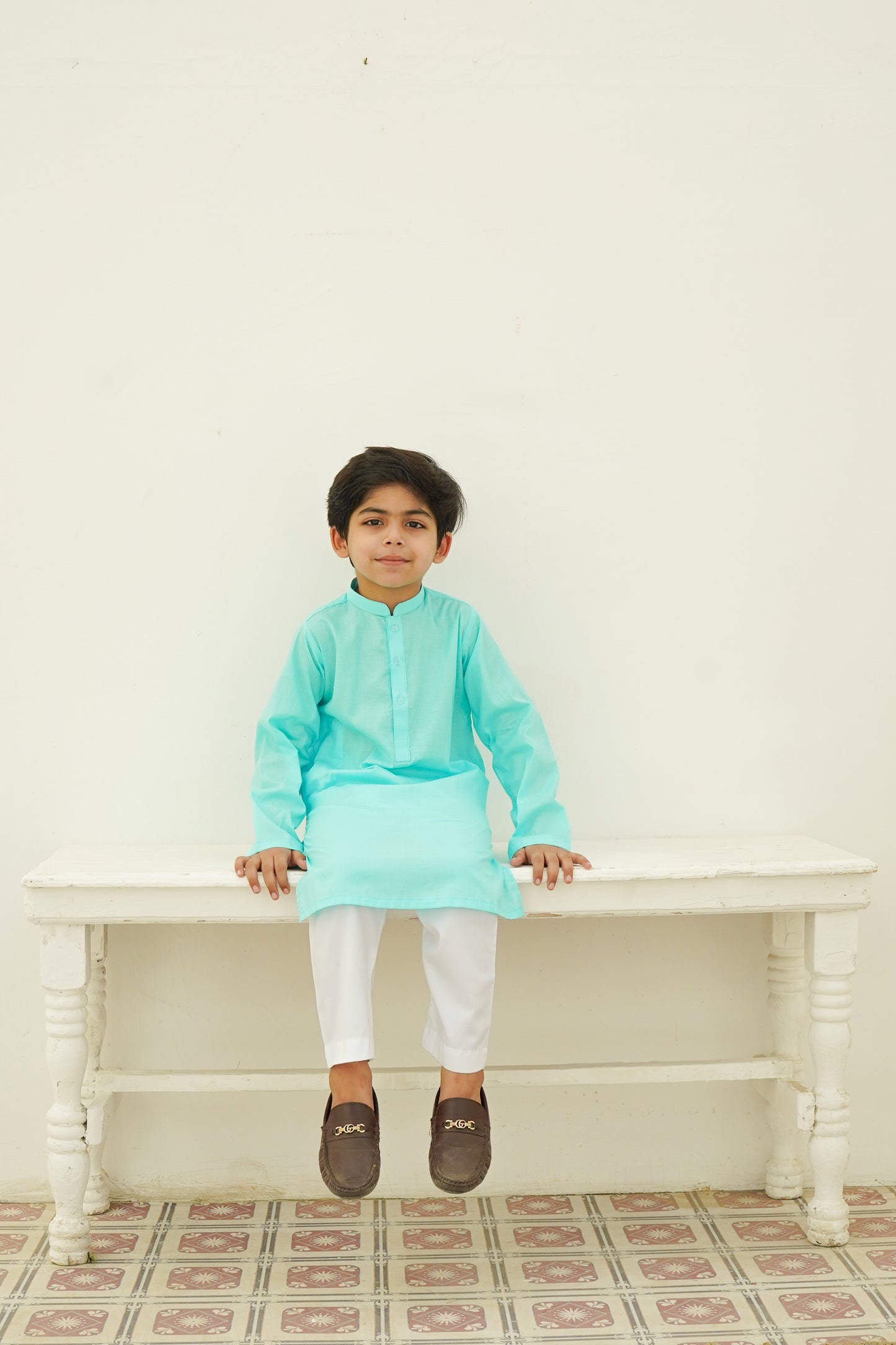 Cyan kurta pajama