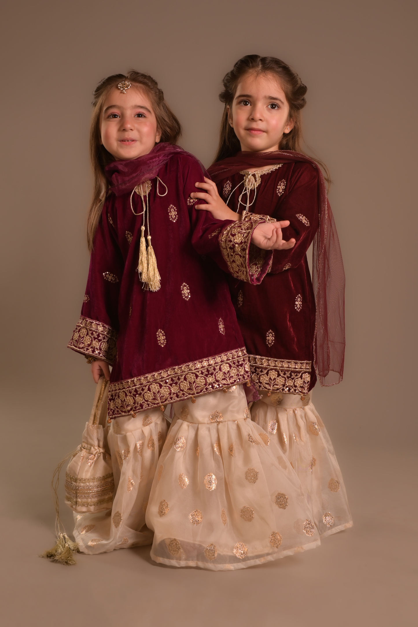 Maroon velvet Gharara (VMG25)