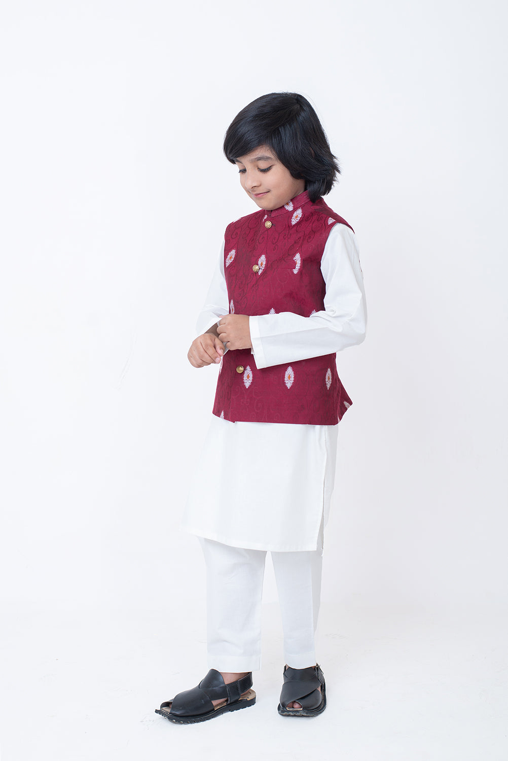 Maroon Waistcoat Set (Mspwc24)