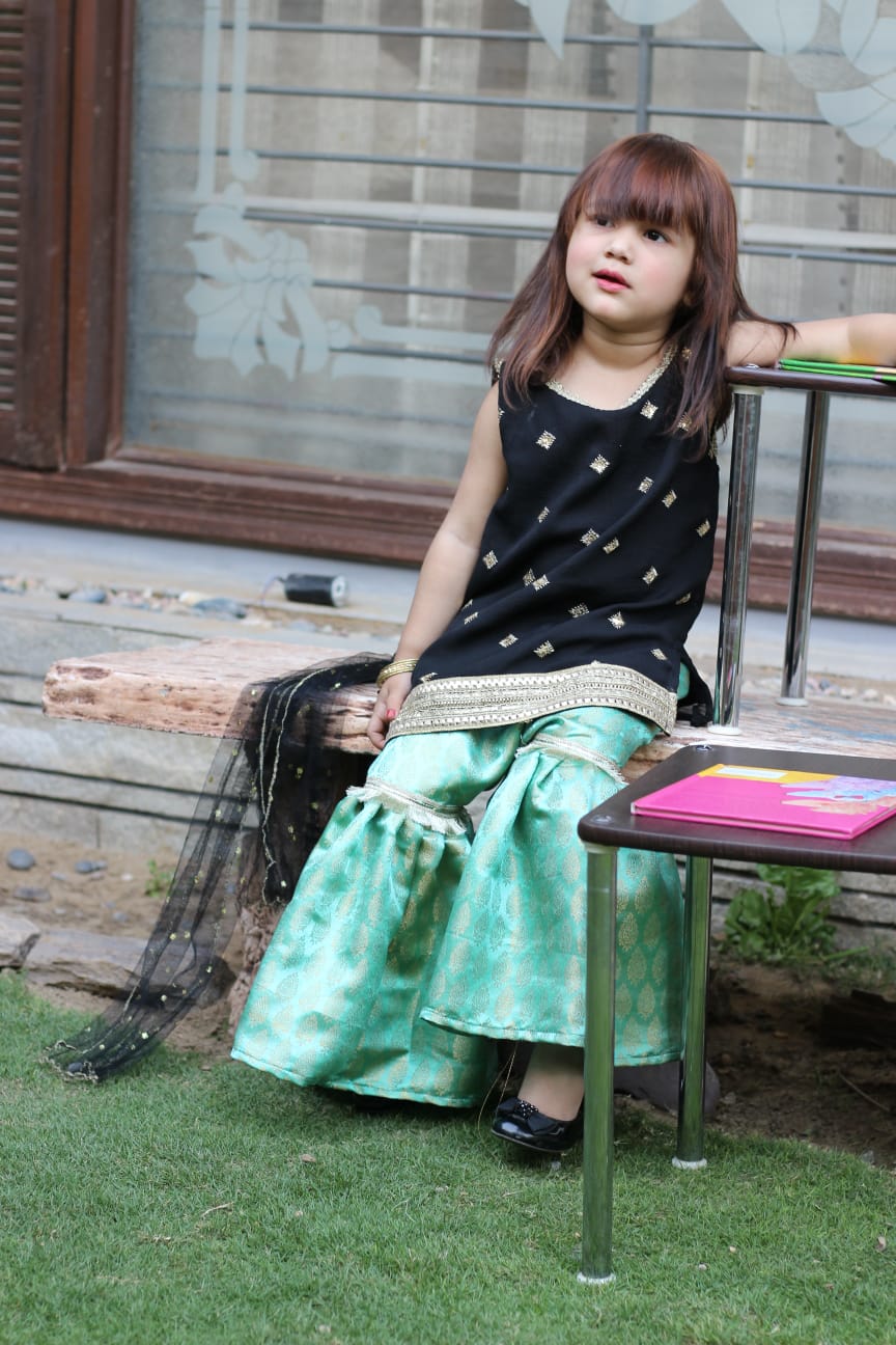 Black Aqua Gharara (Bsg22)