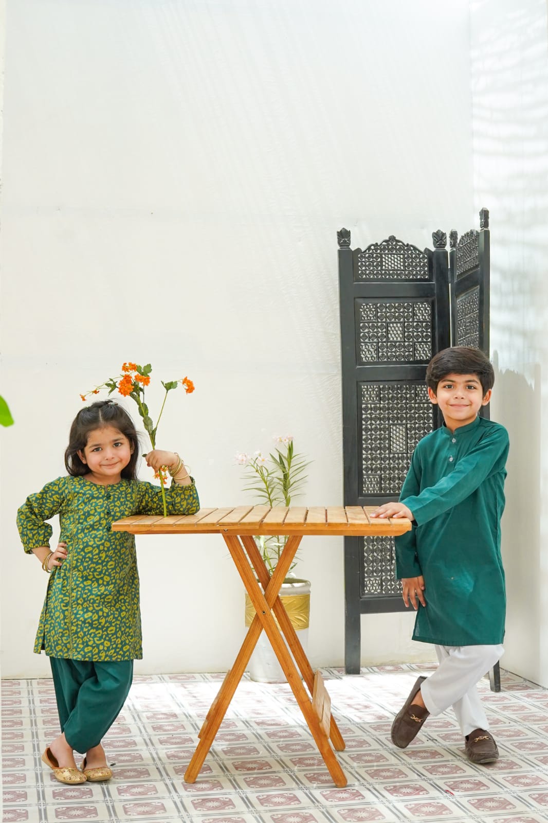 Green kurta pajama