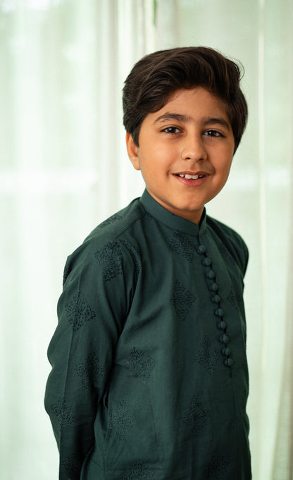 Green Kurta Pajama (GEKEID26)