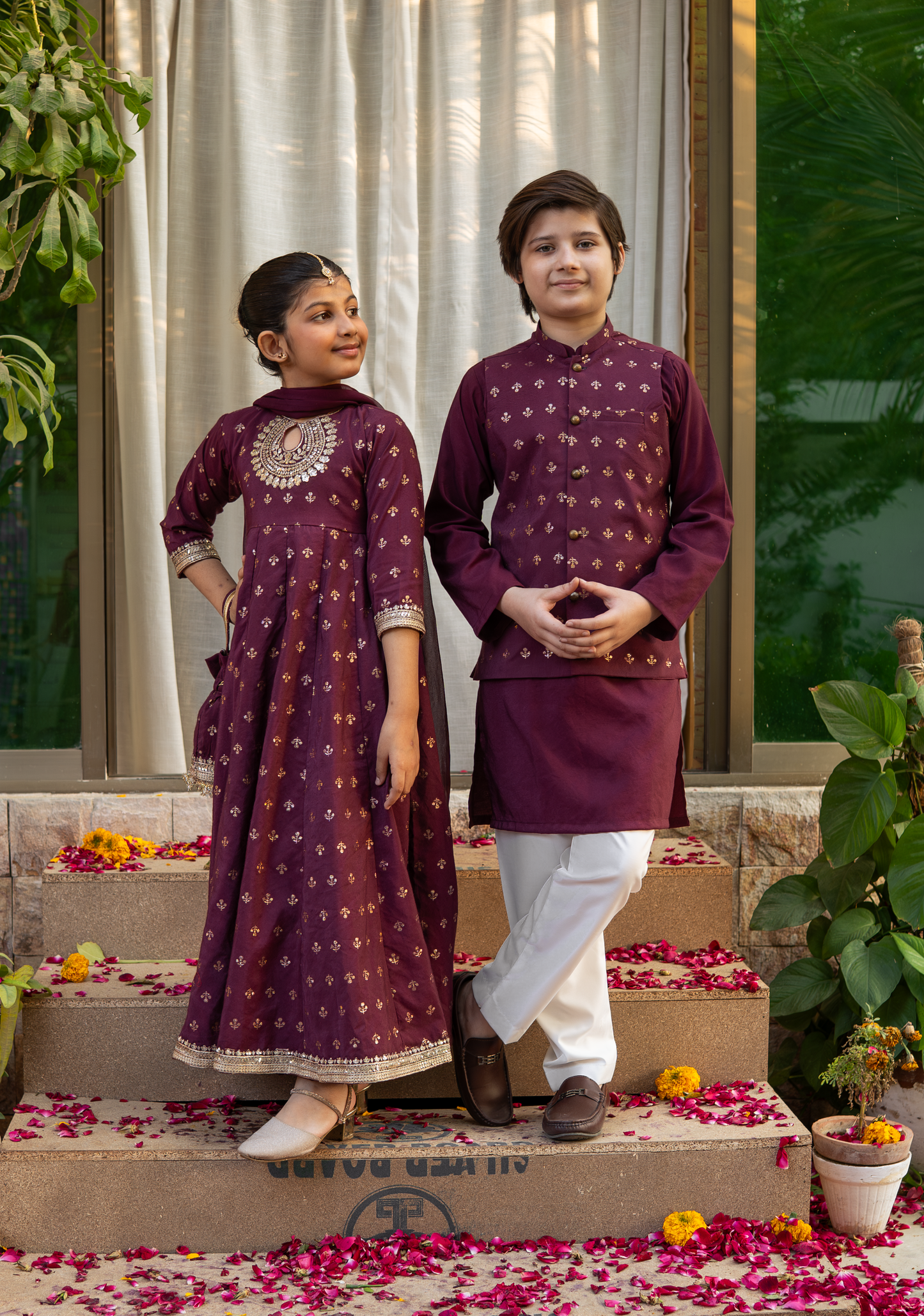 Plum Waistcoat Set (PWCEID26)