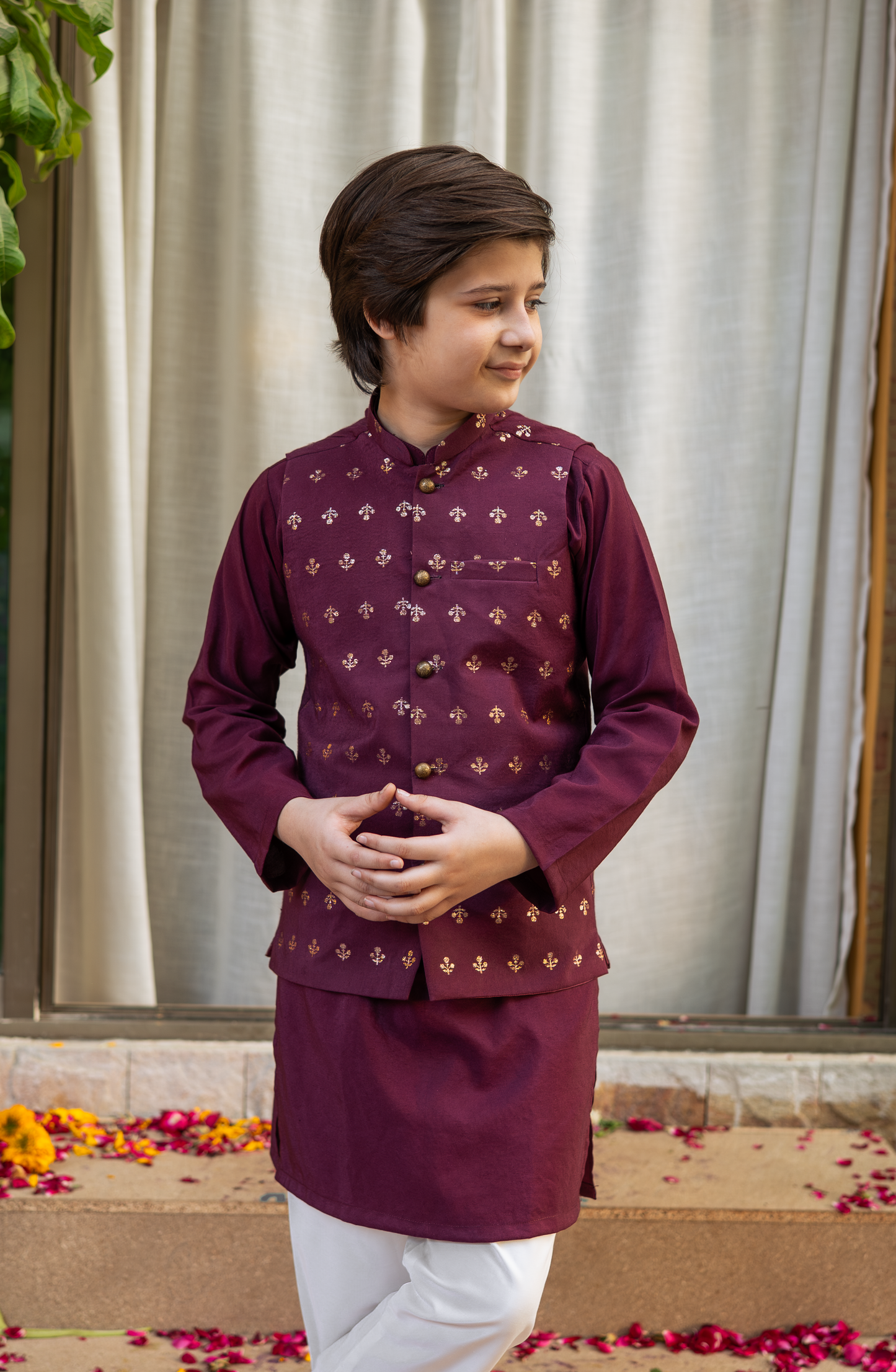 Plum Waistcoat Set (PWCEID26)