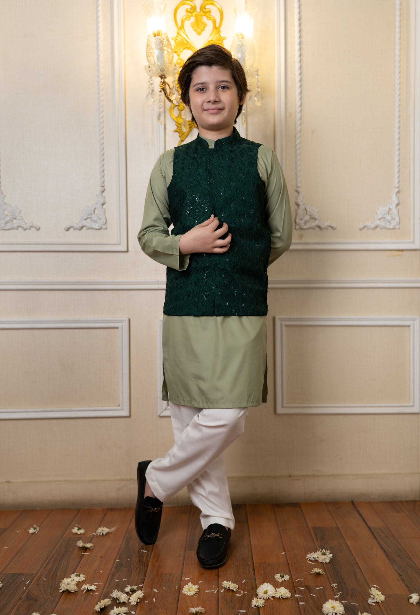 Green Waistcoat set (BGWCEID26)