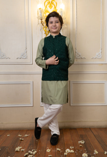 Green Waistcoat set (BGWCEID26)