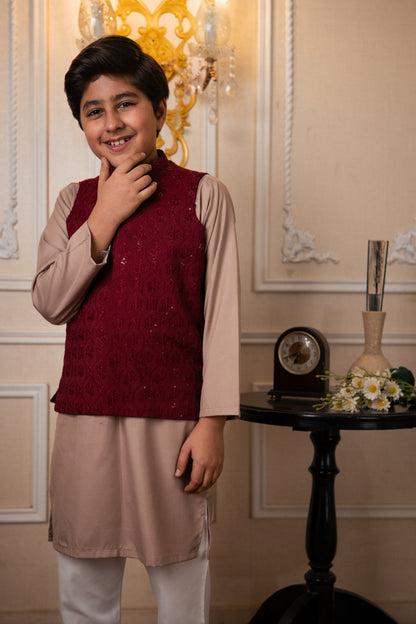 Maroon Waistcoat set (MDREID26)