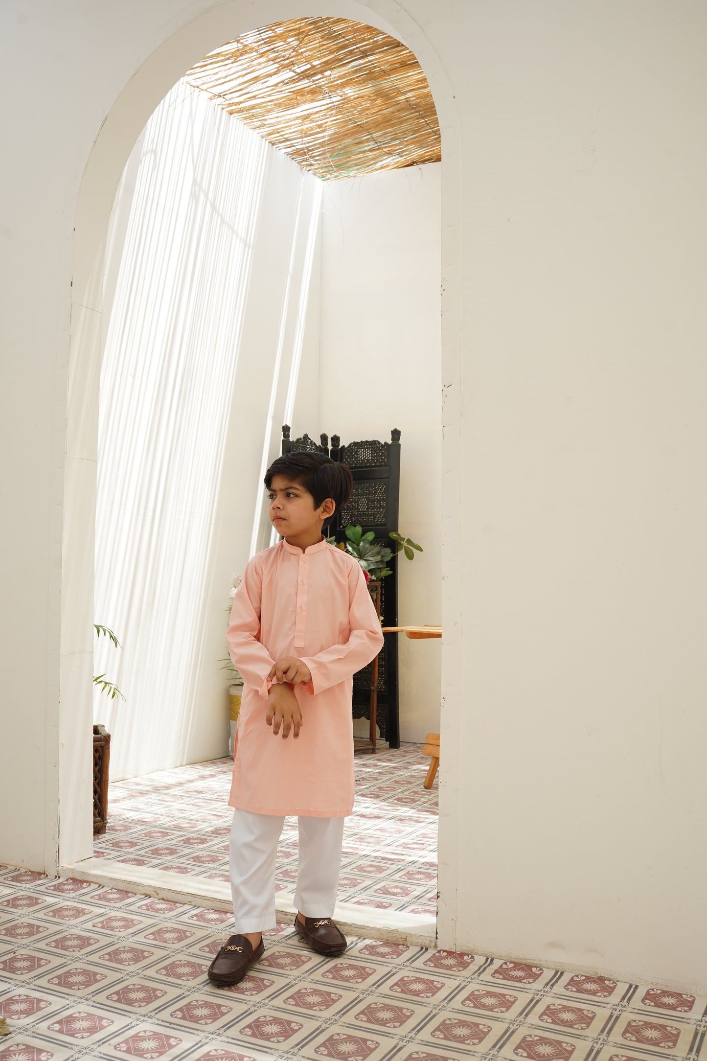 Peach kurta-pajama