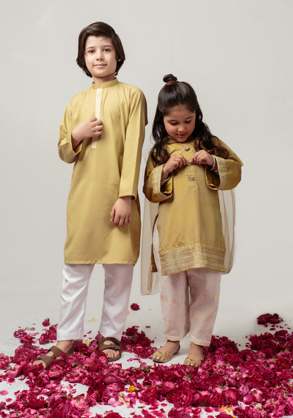 Flaxen Kurta Set - (Fkpeid24)