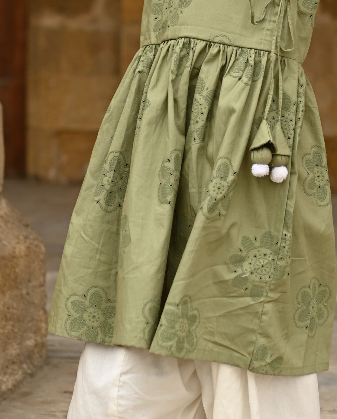 Olive green peplum
