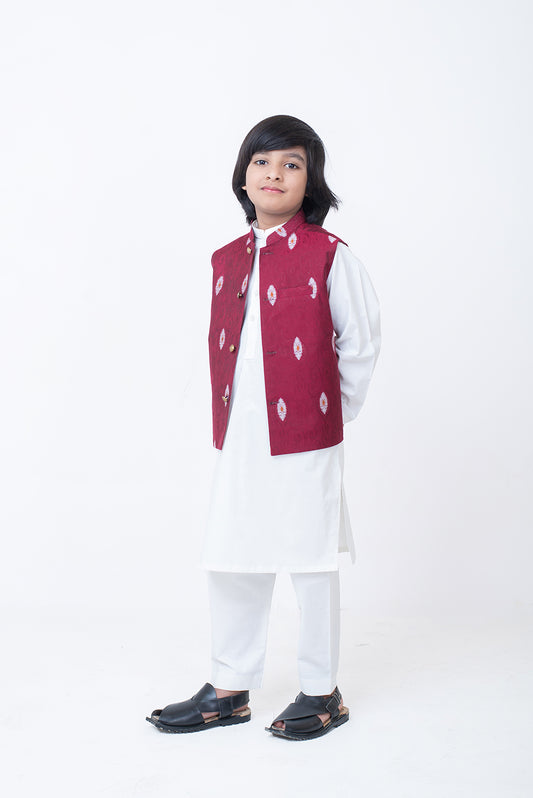 Maroon Waistcoat Set (Mspwc24)