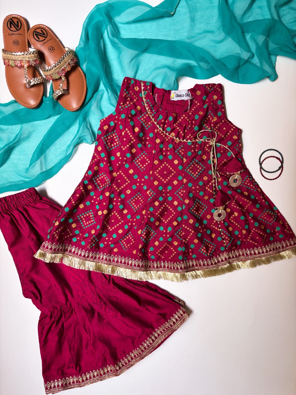 Magenta Angrakha Gharara