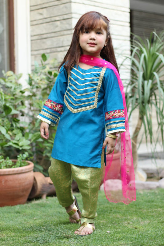 Blue Shalwar Kameez (Bpsk22)