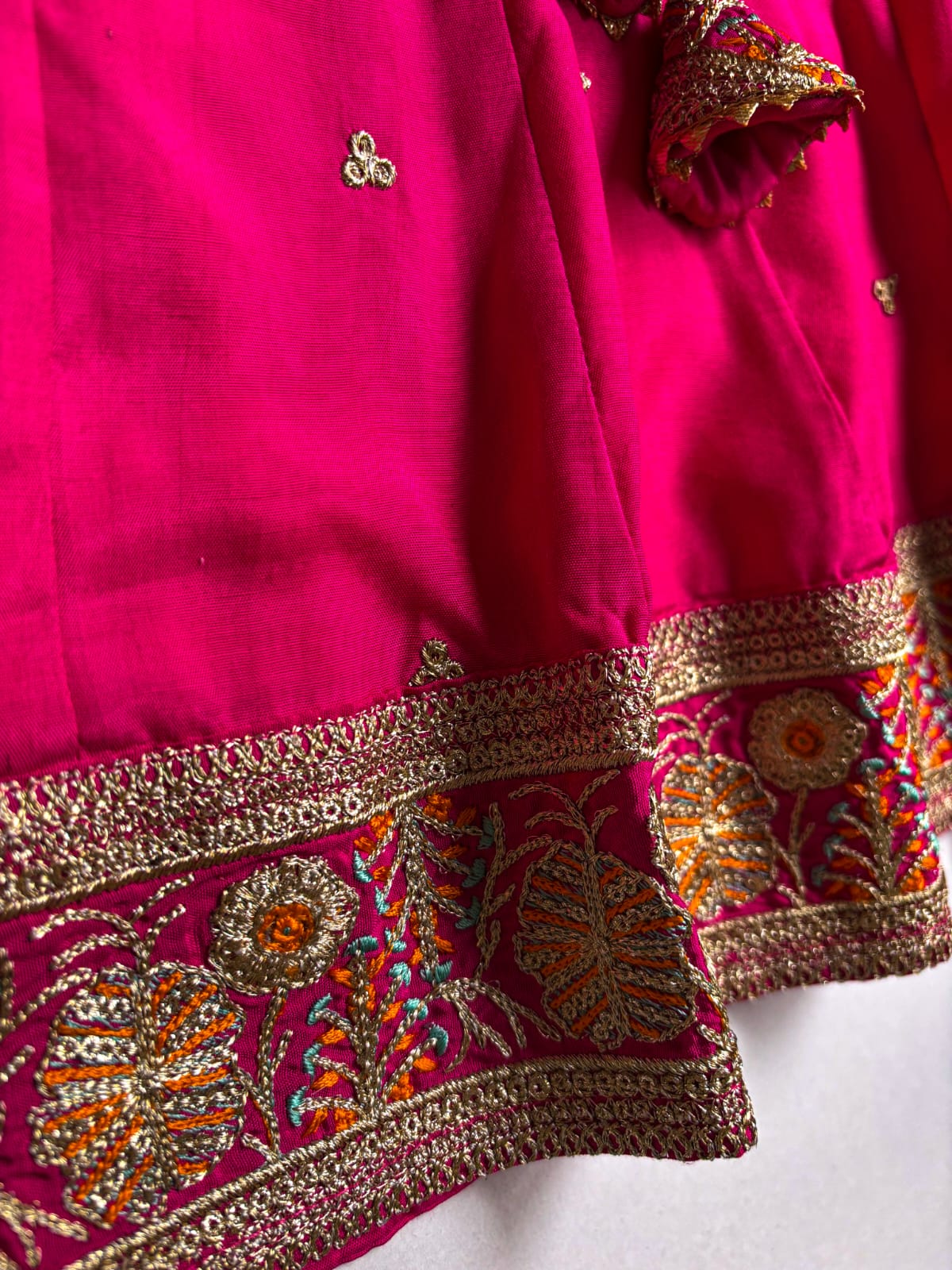 Pink Peplum Gharara