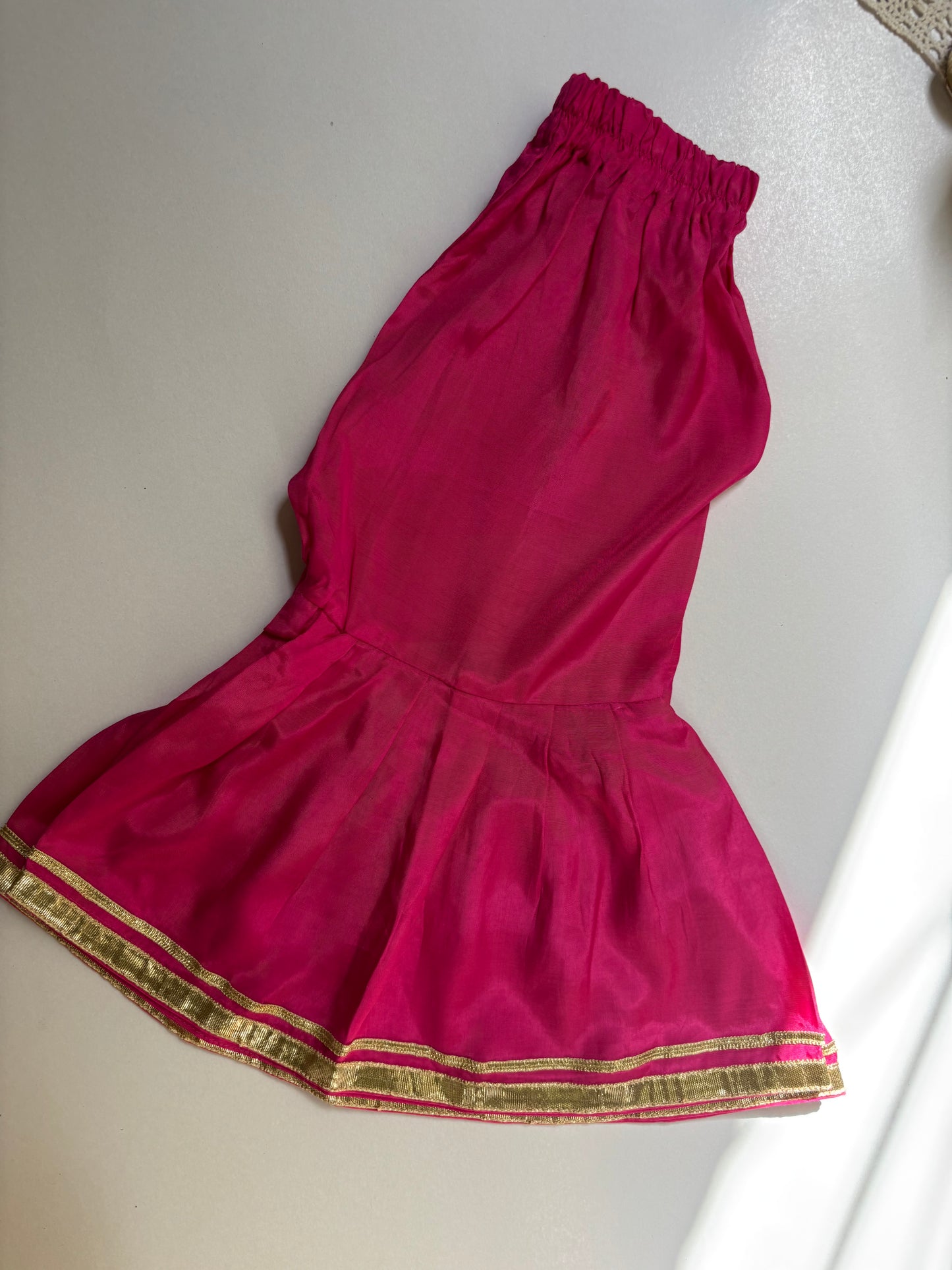 Pink Peplum Gharara